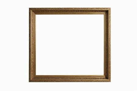 The art of gold vintage photo frames, the beauty of white space in elegant picture framesの素材