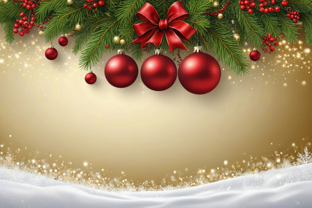 Warm blessings for Christmas, red joy for the festive seasonの素材