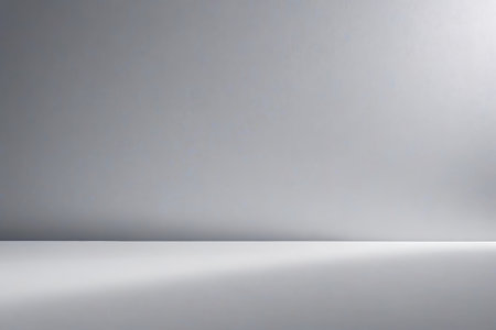 Minimalist white space, infinite possibilities under pure light and shadowの素材