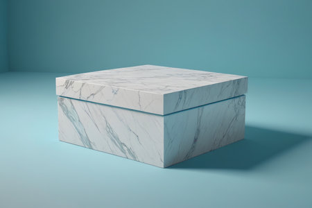 Minimalist Marble Gift Box Elegant Marble Texture Display Standの素材