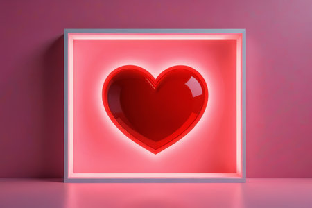 Love intertwined with light and shadow Heart-shaped light and shadow artの素材