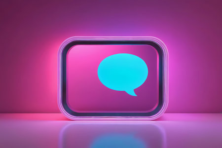 Dialog under neon Sense of technology Messagingの素材