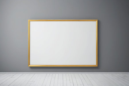 Gold Frame White Space Simple Art Frame Displayの素材