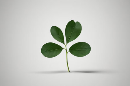 The rhythm of life of fresh green leaves The natural beauty of simple green plantsの素材