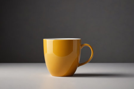 Warm tone minimalist mug ceramic cup in bright colorsの素材