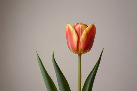 Elegant blooming of tulips A spring tulip that stands outの素材