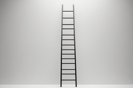Ladders to the goal Symbol of climbing and progressの素材