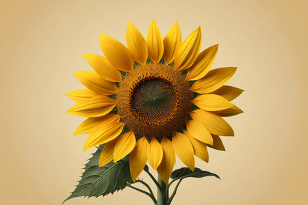 Sunflowers in the golden sun Blooming flowers of hopeの素材