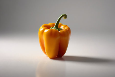 Bell peppers in the sun Full yellow bell peppersの素材