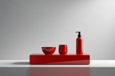 Simple Red Rhyme Life Aesthetics Red Bathroom Style Choiceの素材