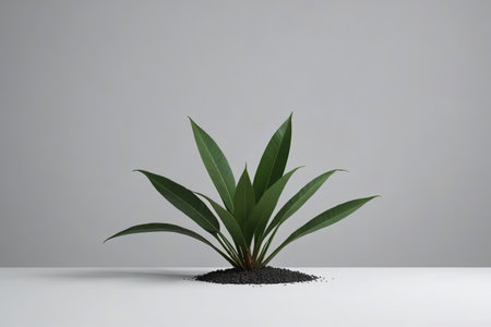 Green light of hope The natural force of quiet growthの素材