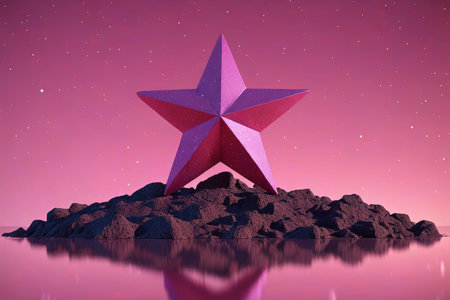 Lonely Planet in the Light of the Stars Romantic Reveries in Pink Starsの素材