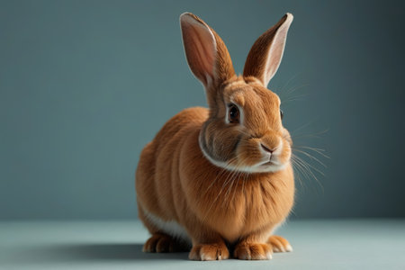 The gaze of the cute rabbit brings good luck in the Year of the Rabbitの素材