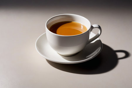 Tea in a white teacupの素材