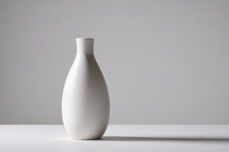 White simple vase still life displayの素材