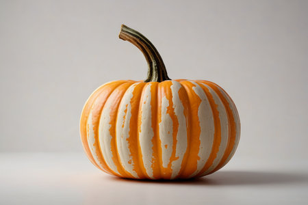 Striped Pumpkin Still Life Close-upの素材