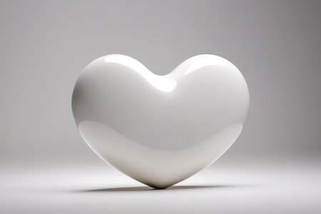 Close-up of white heart-shaped objectの素材
