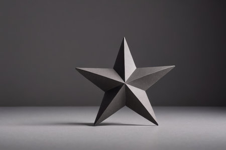 Three-dimensional five-pointed star decorative ornamentの素材