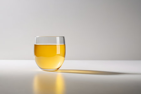 Yellow drink in a glassの素材