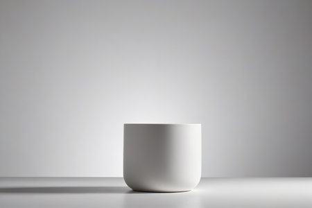 Close-up of a still life in a white cupの素材