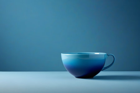 Close-up of the blue gradient cupの素材