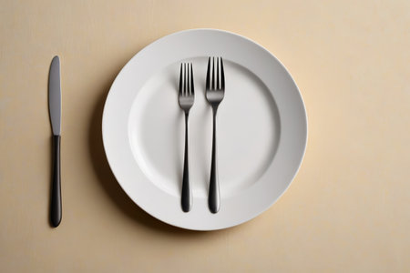 Tableware, cutlery and cutlery on the tableの素材