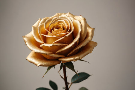 there is a single rose that is in a vase on a tableの素材