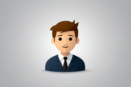 there is a man in a suit and tie with a smile on his faceの素材