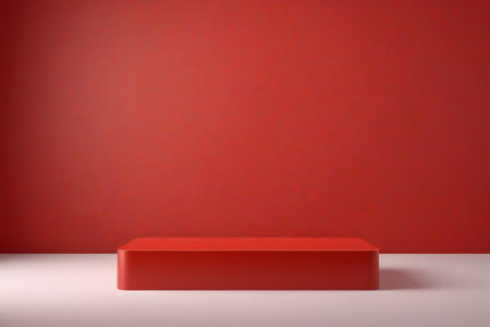 a close up of a red box on a white surfaceの素材