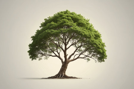 there is a tree that is growing out of the groundの素材