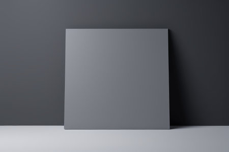 Minimalist gray space, blank space on a solid backgroundの素材