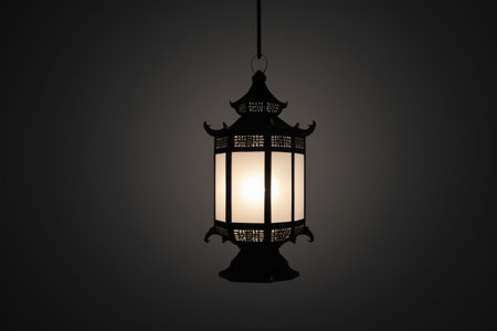 The quiet light of the Chinese Zen chandelier, the oriental artistic conception under the ancient charm lanternの素材