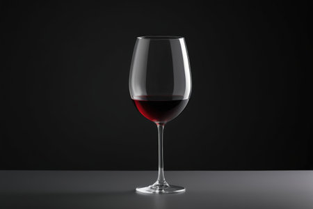 The glass of wine is thick at night, and the elegance in the red wine glassの素材