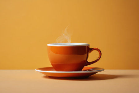 A heartwarming afternoon coffee, a simple orange coffee hourの素材