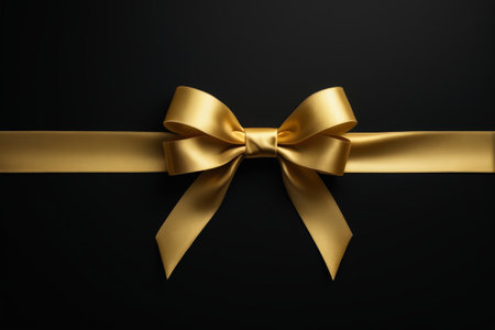 The elegance of the golden ribbon, the ornate embellishment of the giftの素材