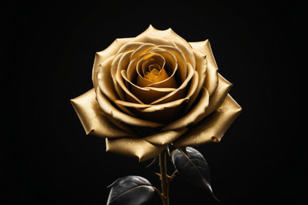 Elegant blooming of golden roses, golden roses of eternal beautyの素材