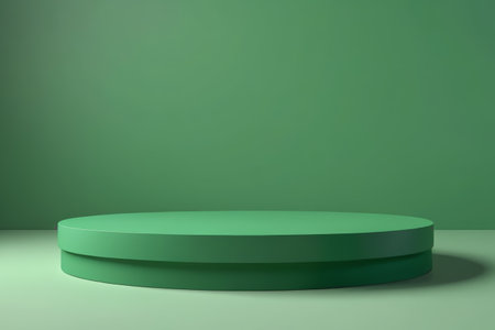 Minimalist product display stand, fresh green geometric spaceの素材