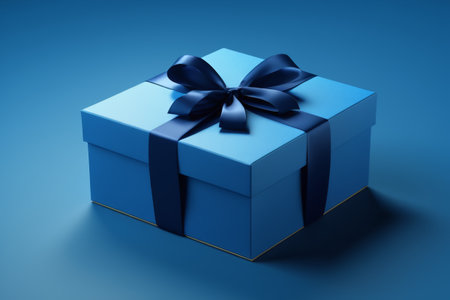 Elegant Presentation of the Blue Gift Box, Surprise Gift of Quiet Bluesの素材