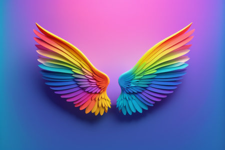 Brilliant Rainbow Wings, Dreaming Rainbow Skylineの素材