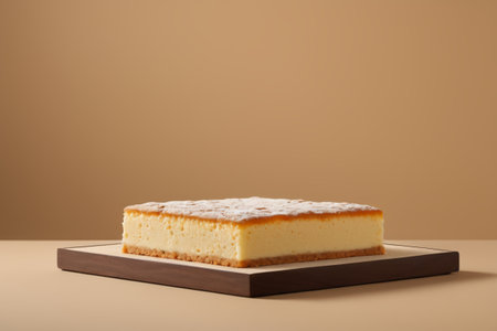 Delicate and delicious cheesecake, sweet temptation in every square inchの素材
