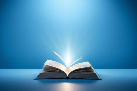 The light of knowledge illuminates the future and opens the door to wisdomの素材