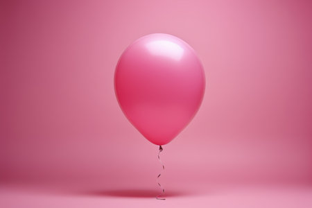 Dreamy reverie of pink balloons, pink romance on a monochrome backgroundの素材