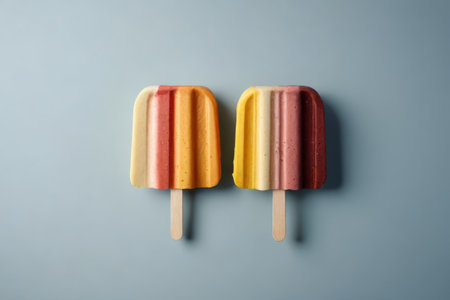 Cool popsicles in summer with a colorful and icy tasteの素材