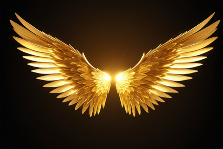 Gold wings pattern materialの素材