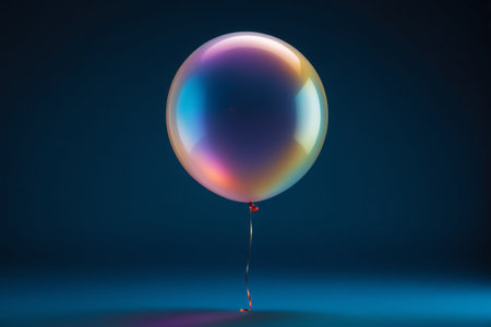 Colorful balloons on blue backgroundの素材