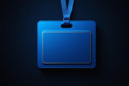 Blue Lanyard Work Permit Displayの素材