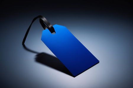 Close-up of the blue hangtagの素材