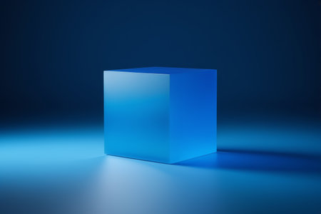 Blue Cube Abstract Background Materialの素材