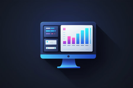 Graphical data display on computer screenの素材