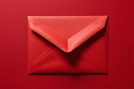 Red envelope on red backgroundの素材